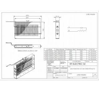 RISCALDATORI TRIFASE SU TAPPO 2 per olio (D10) IP40 RISCALDATORI TRIFASE SU TAPPO 2 per olio (D10) IP40